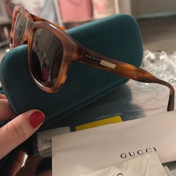 Gucci Sunglasses 55MM HAVANA/Case/DustCloth/Dustbag - Picture 10 of 11